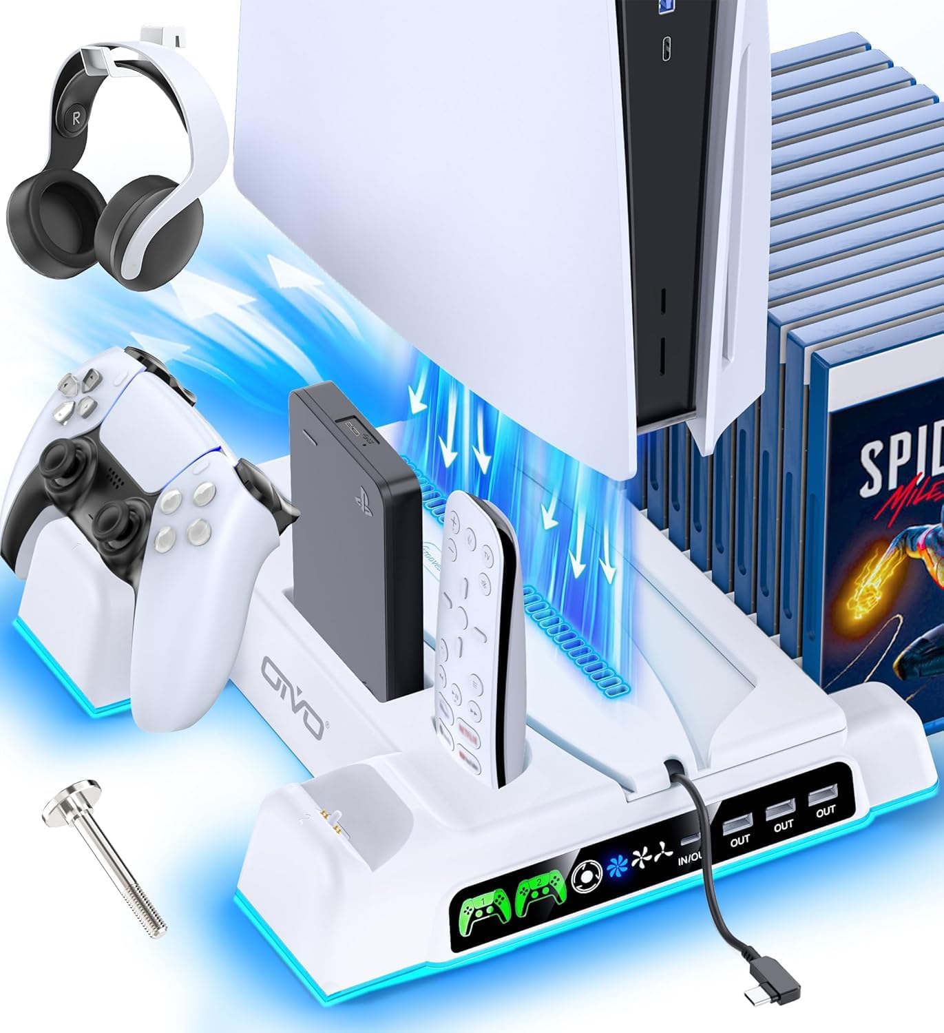 PS5 Stand & Cooling Station with Controller Charging