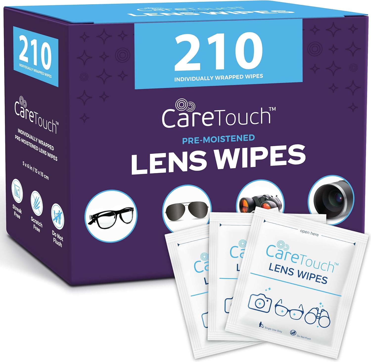 Care Touch Lens Wipes (210 ct)