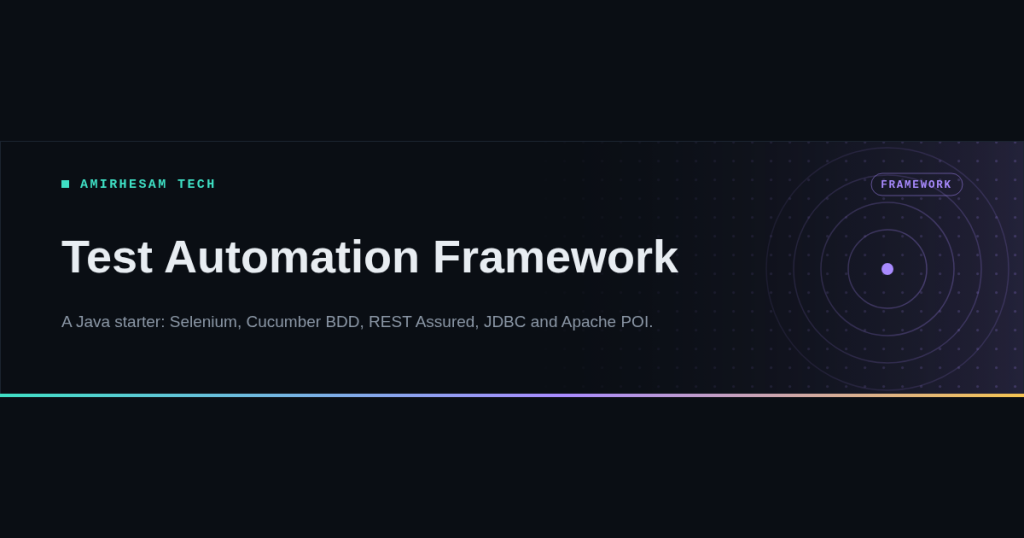 Test Automation Framework: a Java starter with Selenium, Cucumber BDD, REST Assured, JDBC and Apache POI