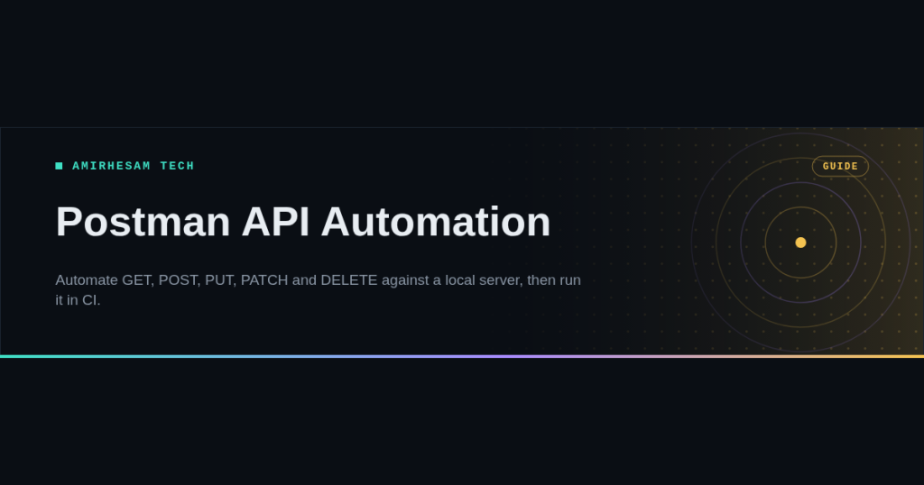 Postman API automation against a local server